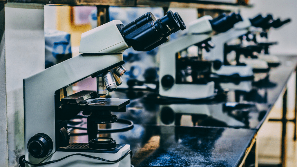 microscopes in a laboratory